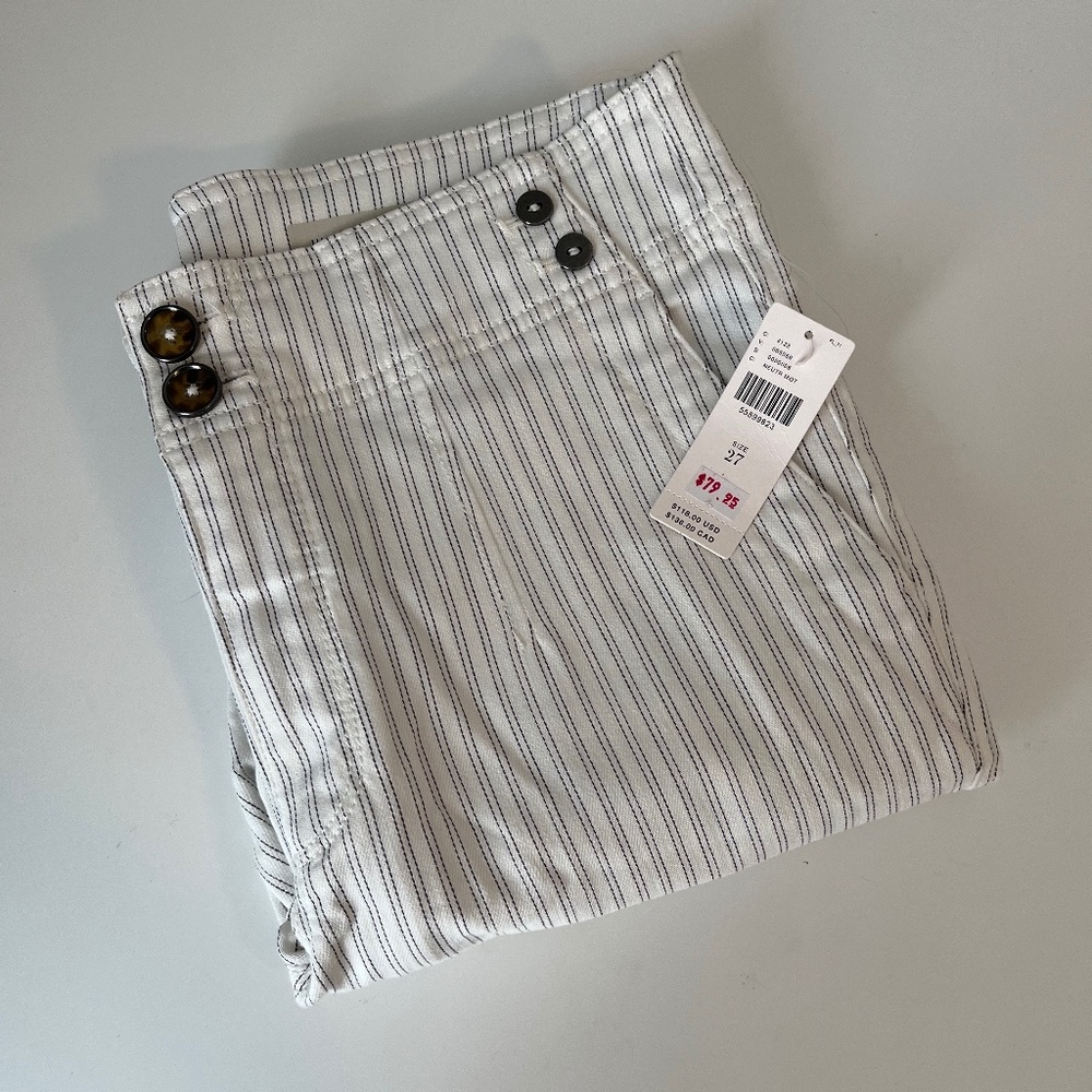 Anthropologie | Pilcro & The Letterpress High Rise Skinny Ankle Jeans Stripe